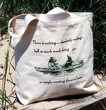 messing about in boats rowing design tote bag